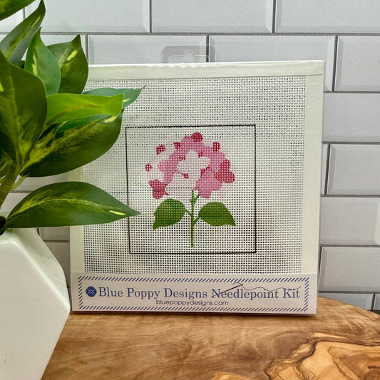 Pink Hydrangea Needlepoint Design Needlepoint Kit Blue Poppy Designs