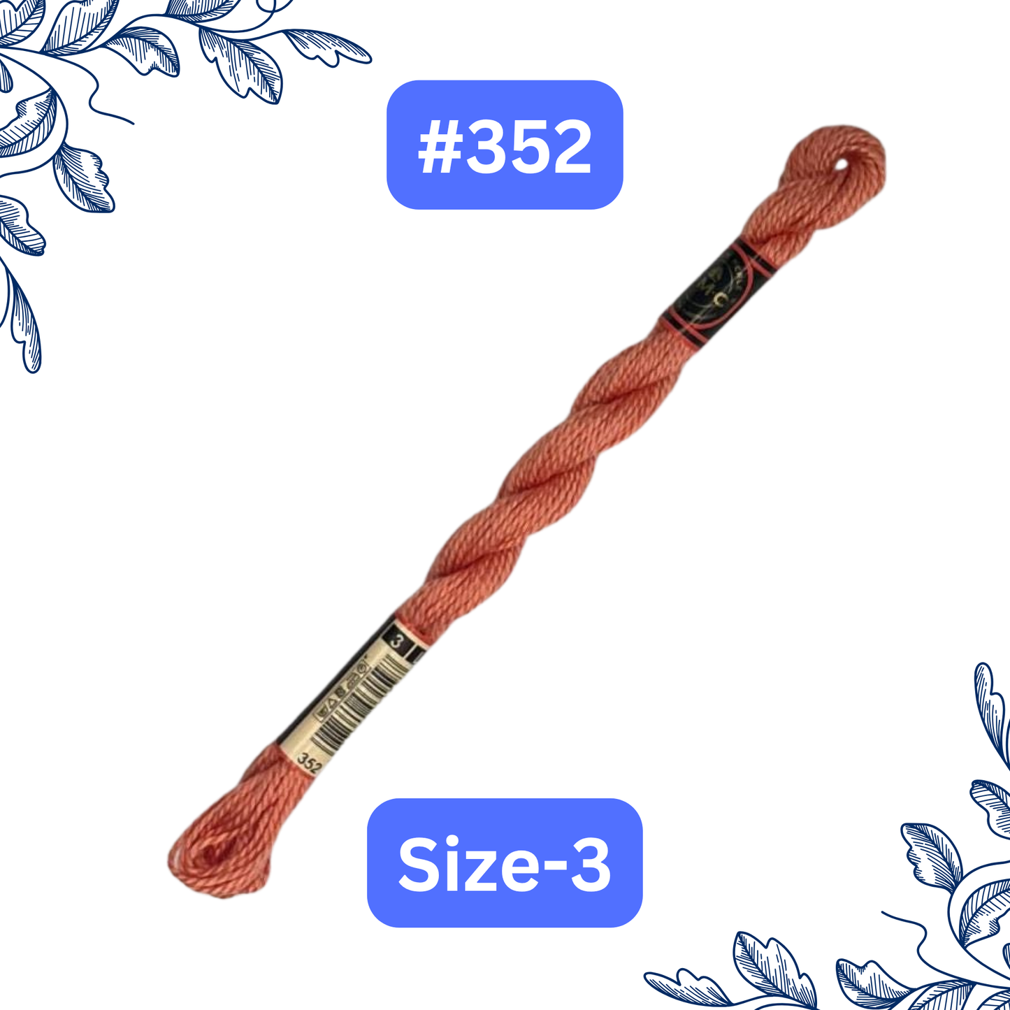 Size-3 DMC Pearl Cotton Thread #352