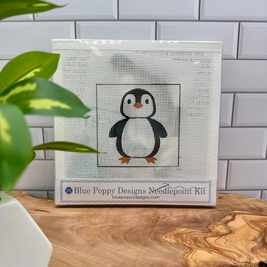 Penguin Needlepoint Design Needlepoint Kit Blue Poppy Designs