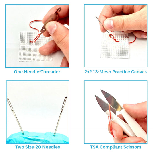 Beta Upsilon Chi 2x2 Needlepoint Kit Needlepoint Kit Blue Poppy Designs