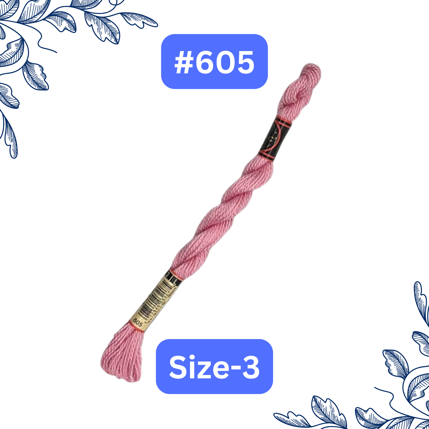 Size-3 DMC Pearl Cotton Thread #605
