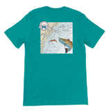 Skidaway Island Savannah Georgia Premium Unisex Crewneck T-shirt Print Material Blue Poppy Designs Teal S 