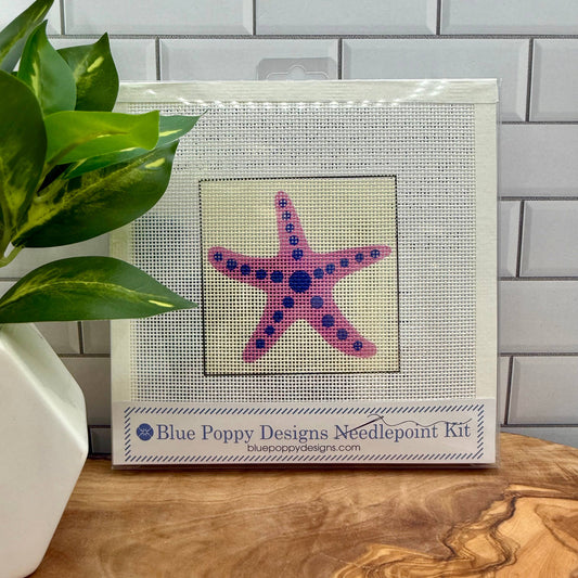 Starfish Needlepoint Design Needlepoint Kit Blue Poppy Designs