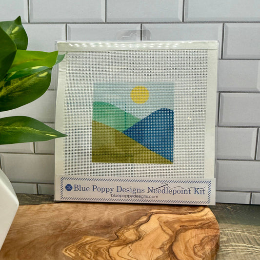 Mountains Needlepoint Design Needlepoint Kit Blue Poppy Designs