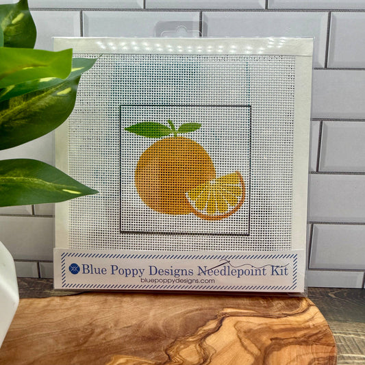 Oranges Needlepoint Design Needlepoint Kit Blue Poppy Designs