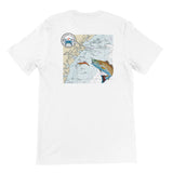 Skidaway Island Savannah Georgia Premium Unisex Crewneck T-shirt Print Material Blue Poppy Designs White S 