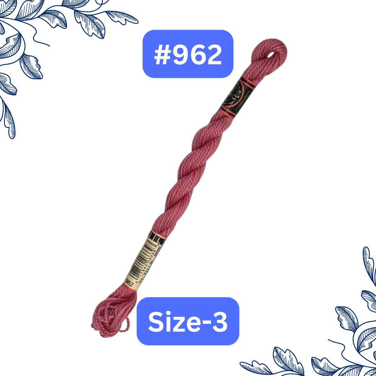 Size-3 DMC Pearl Cotton Thread #962
