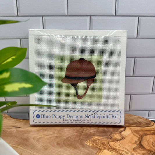 Riding Hat Needlepoint Design Needlepoint Kit Blue Poppy Designs