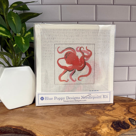 Octopus Needlepoint Design Needlepoint Kit Blue Poppy Designs