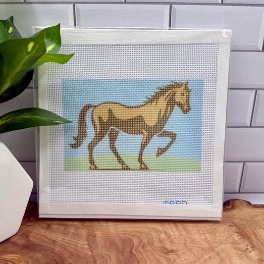Horse Needlepoint Design 6x4 Needlepoint Kit Blue Poppy Designs