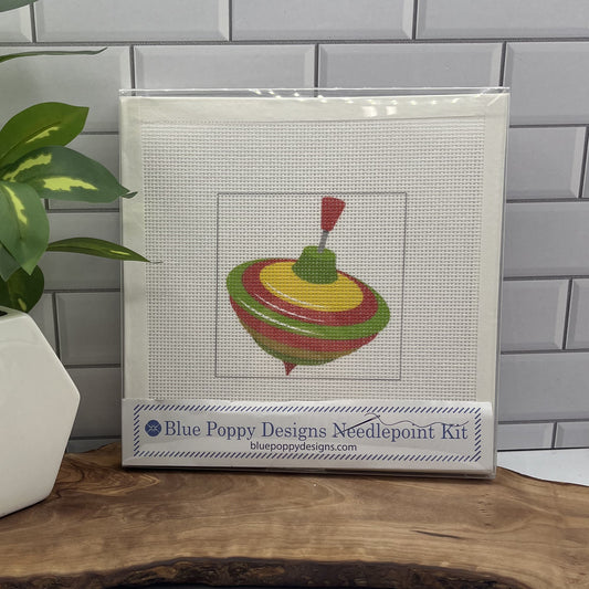 Kid's Spinning Toy Needlepoint Design Needlepoint Kit Blue Poppy Designs