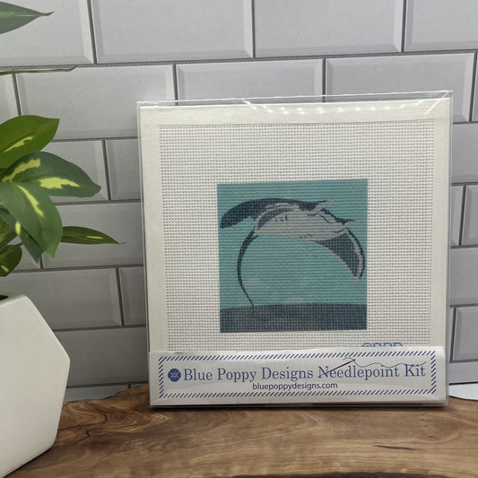 Manta Ray Needlepoint Design Needlepoint Kit Blue Poppy Designs