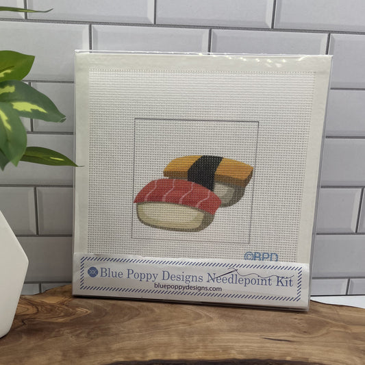 Sushi Needlepoint Design Needlepoint Kit Blue Poppy Designs
