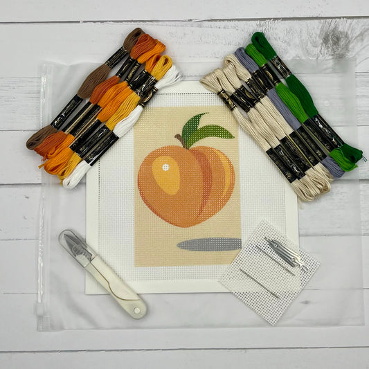 Peach 6x4 Needlepoint Design Needlepoint Kit Blue Poppy Designs