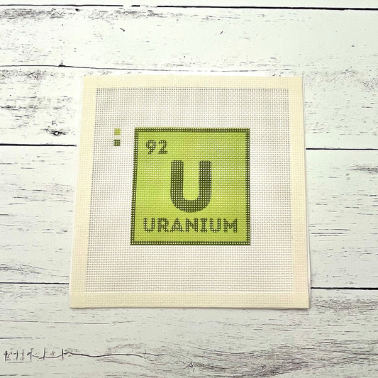 Uranium U Needlepoint Design Needlepoint Kit Blue Poppy Designs
