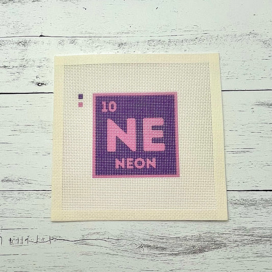 Neon NE Needlepoint Design Needlepoint Kit Blue Poppy Designs
