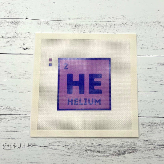 Helium He Needlepoint Design Needlepoint Kit Blue Poppy Designs