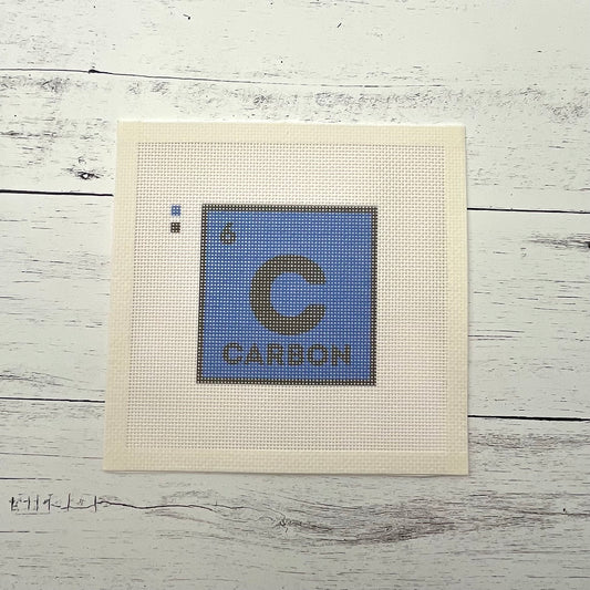 Carbon C Needlepoint Design Needlepoint Kit Blue Poppy Designs