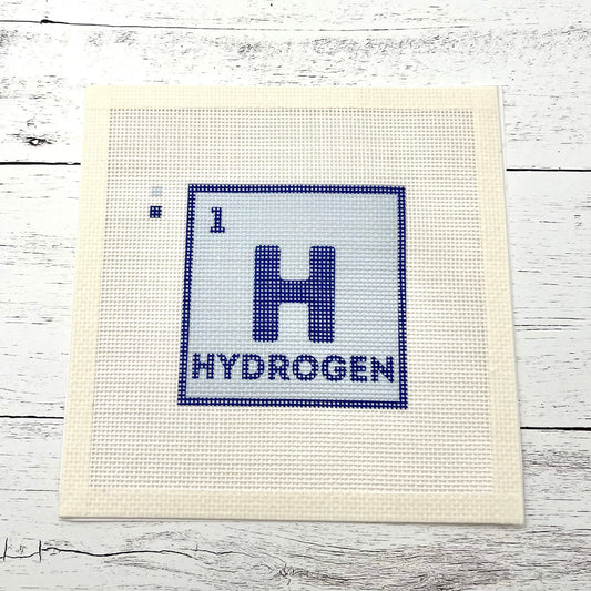 Hydrogen H Needlepoint Design Needlepoint Kit Blue Poppy Designs