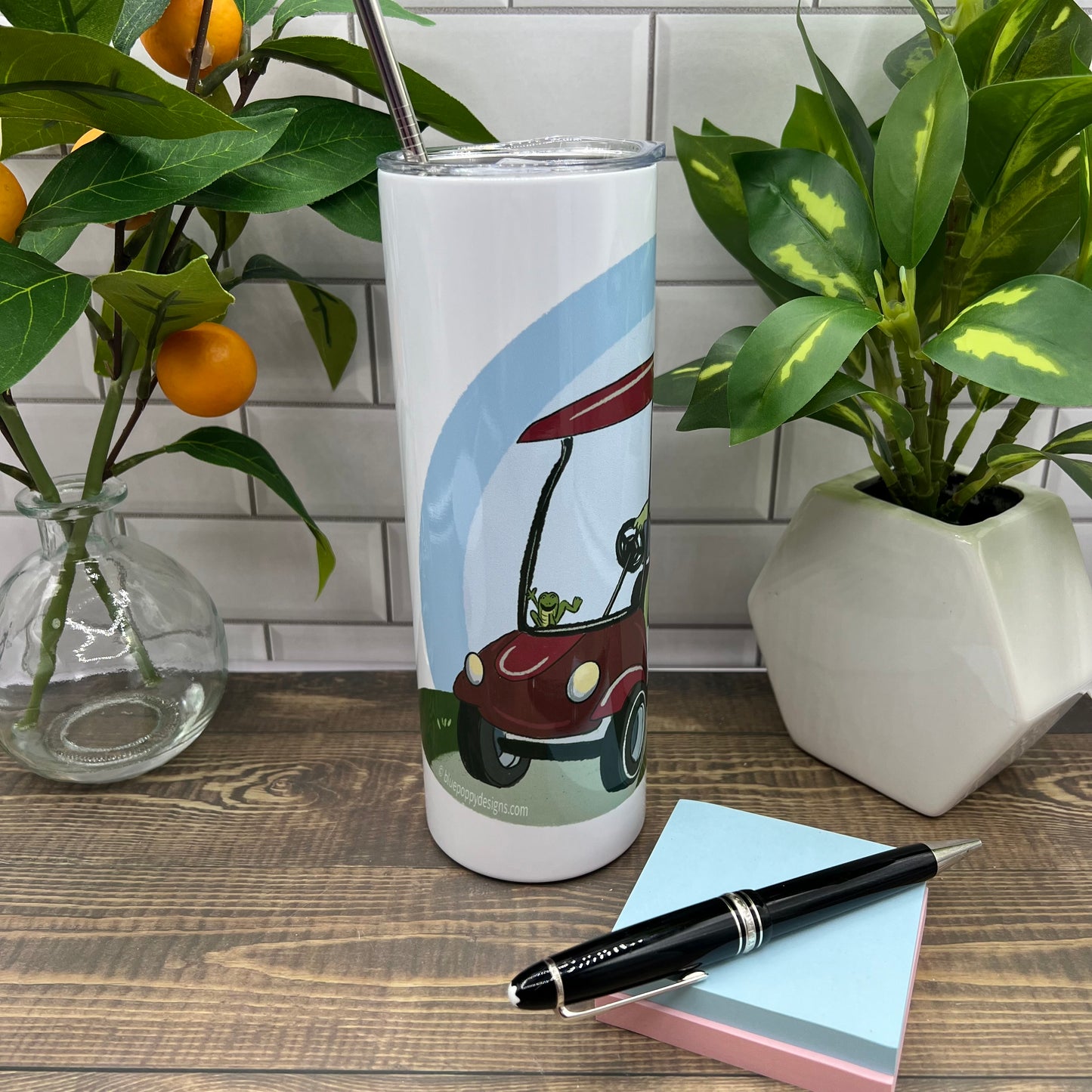 The Landings golf cart Gator 20 oz Tumbler - or...Customize it with your town Insulated Mug/Tumbler Blue Poppy Designs Your Town (Customized)