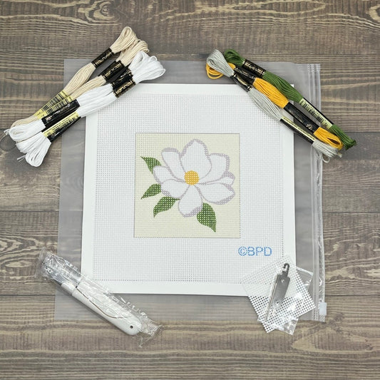 Magnolia Needlepoint Design Needlepoint Kit Blue Poppy Designs