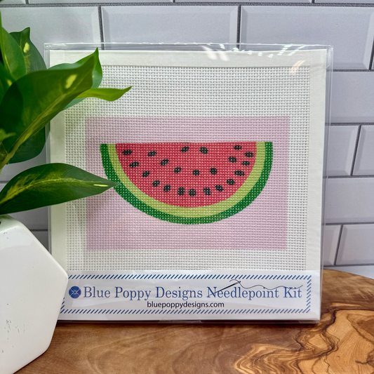 Watermelon Needlepoint Design Needlepoint Kit Blue Poppy Designs