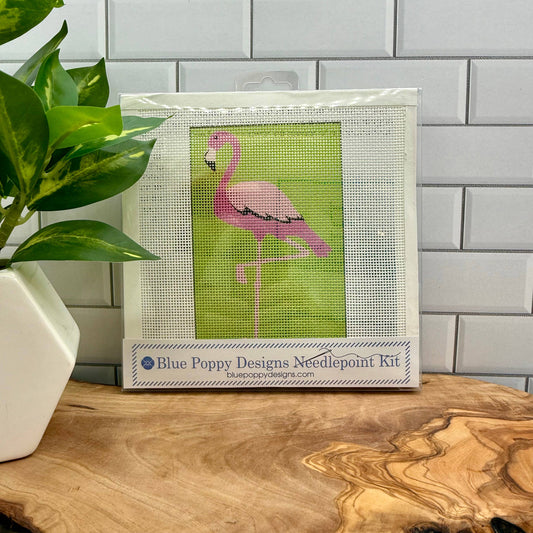 Flamingo Needlepoint Design Needlepoint Kit Blue Poppy Designs