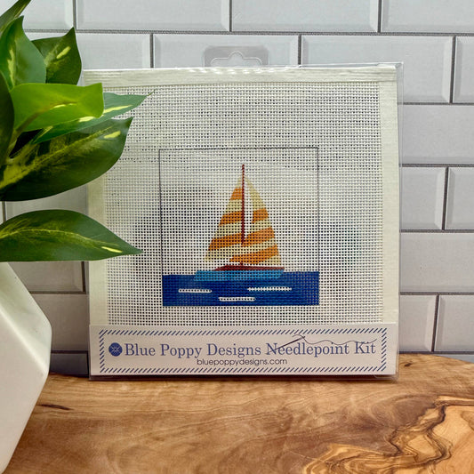 Sailboat Needlepoint Design Needlepoint Kit Blue Poppy Designs