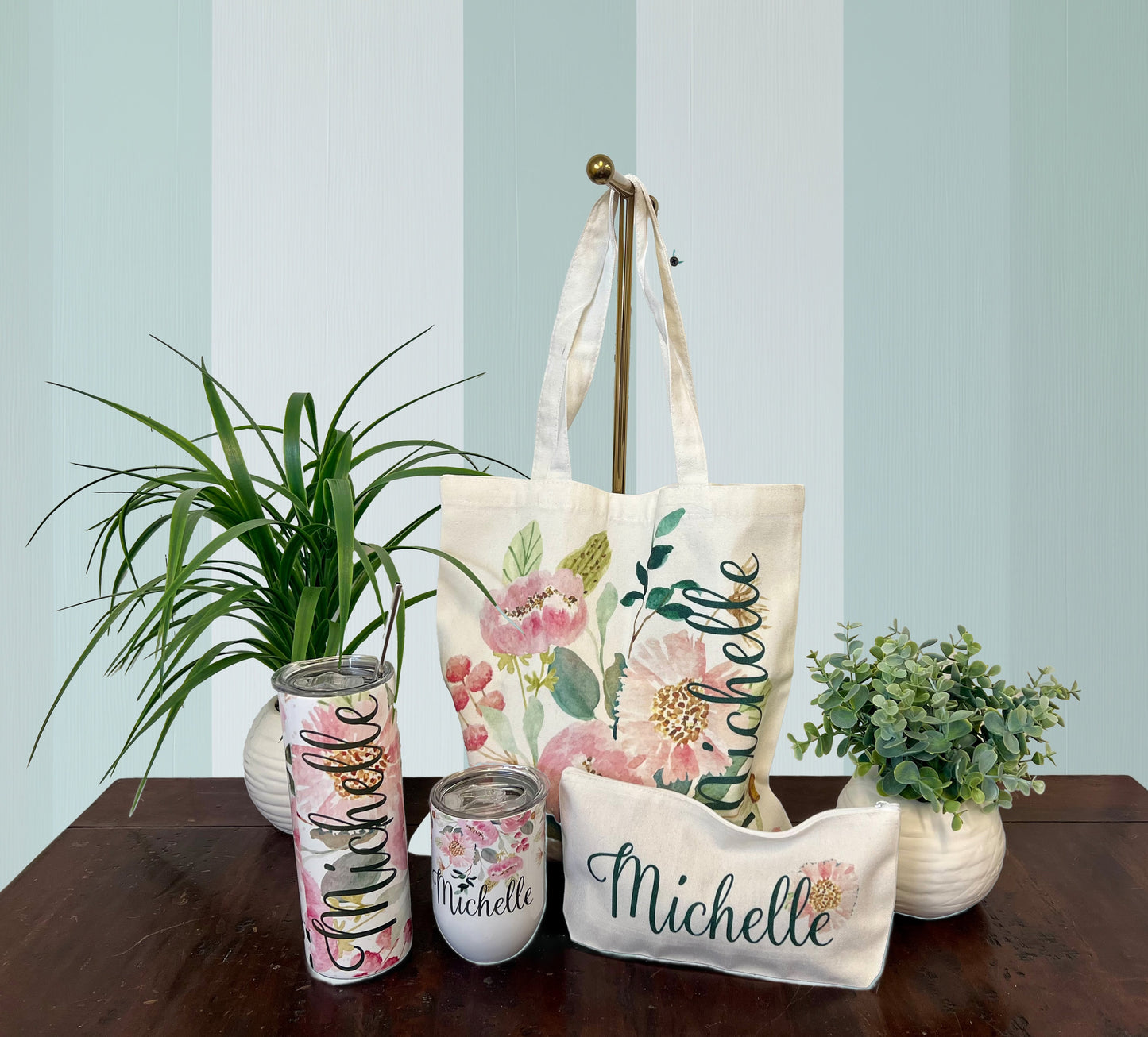 Bachelorette weekend - bridesmaid gift - personalized custom makeup bag - maid of honor gift - matron of honor gift - flower girl gift Blue Poppy Designs