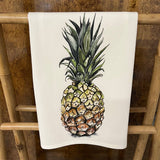 Custom Your Town Pineapple (watercolor 27x27 Kitchen Towel Kitchen Towel/Dishcloth Blue Poppy Designs White Art Only 