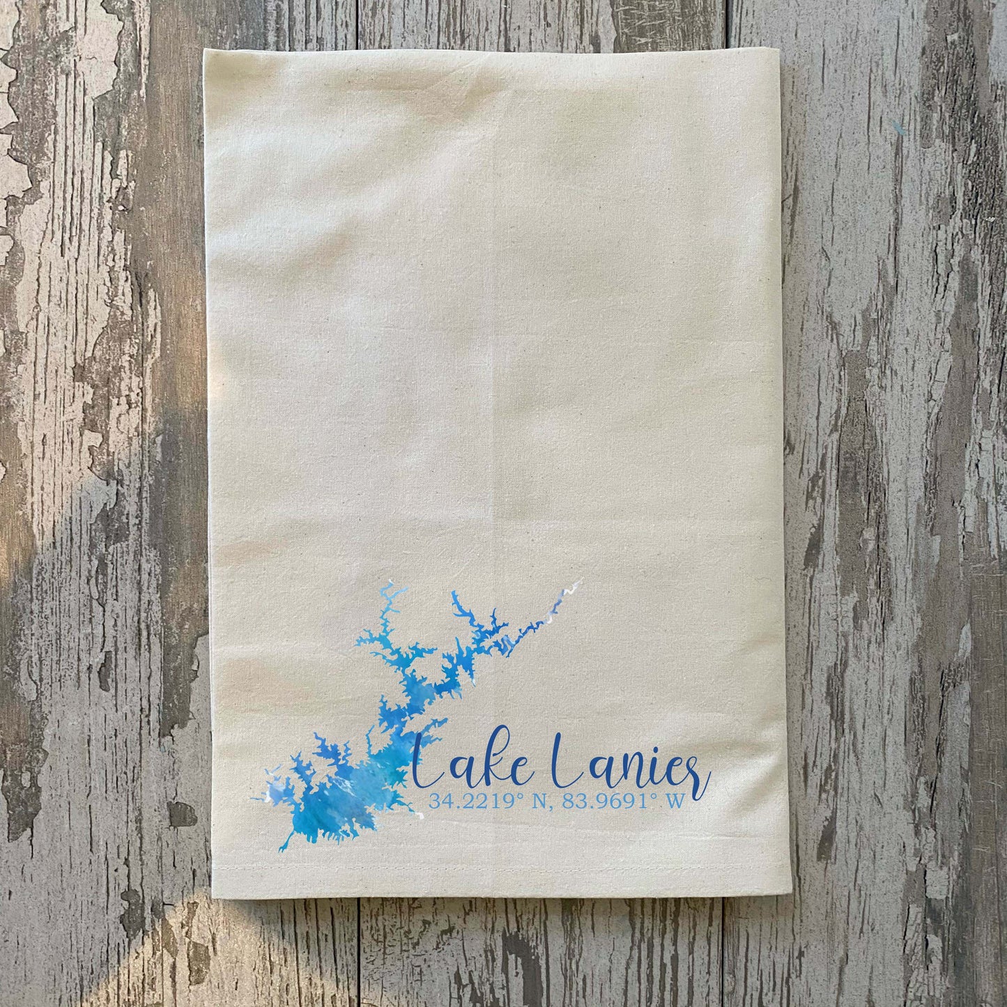Your Lake Watercolor Kitchen Towel Kitchen Towel/Dishcloth Blue Poppy Designs natural