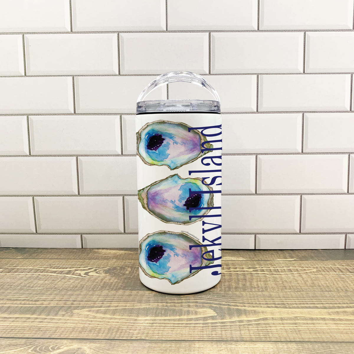 Shrimp 4 in 1 Can Cooler - Customize it with your town – Blue Poppy Designs