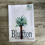 Palm Tree Kitchen Towel Kitchen Towel/Dishcloth Blue Poppy Designs Customized  