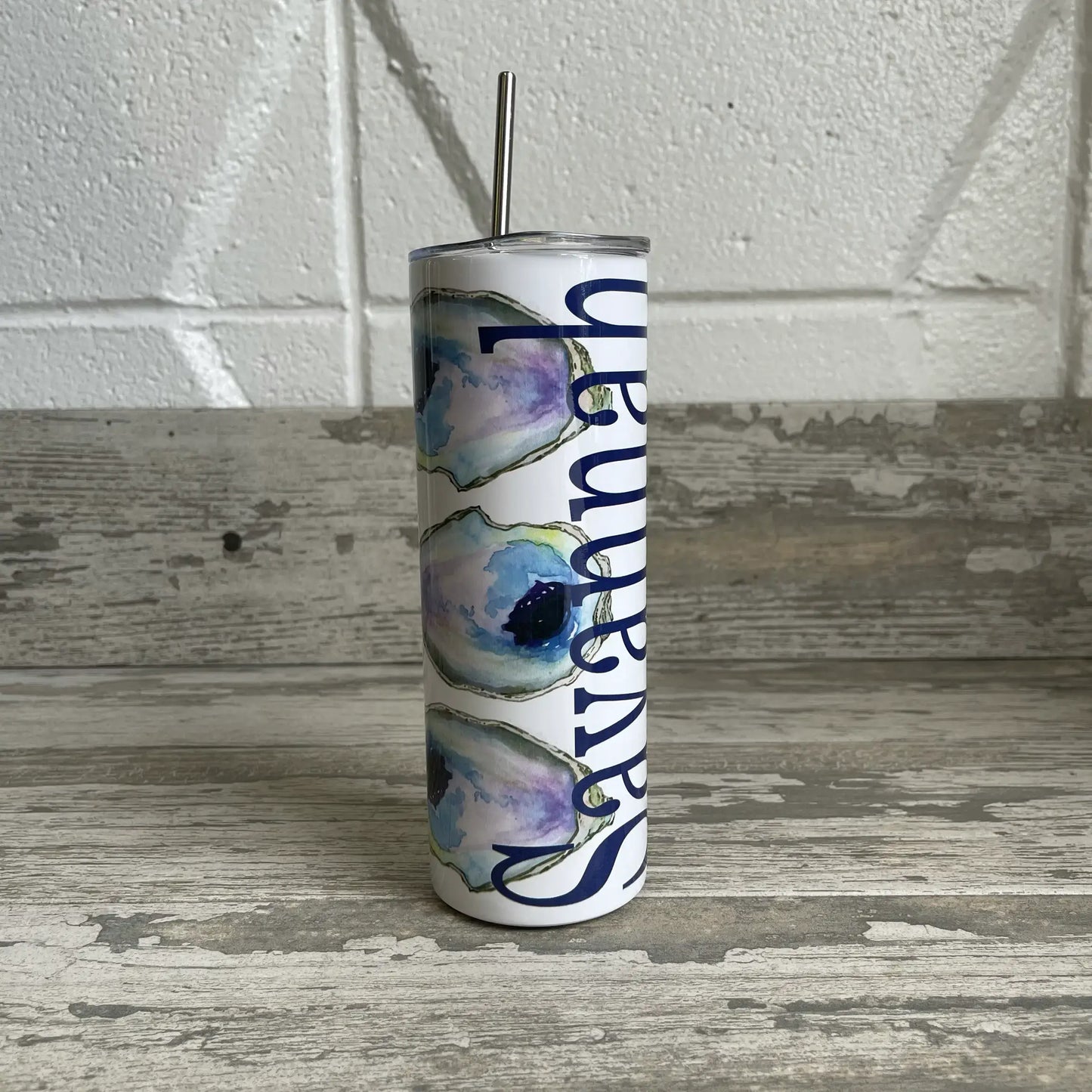 Triple Oyster 30 oz Tumbler - Customize it with your town Drinking Glass/Tumbler Blue Poppy Designs Your Town (Customized)