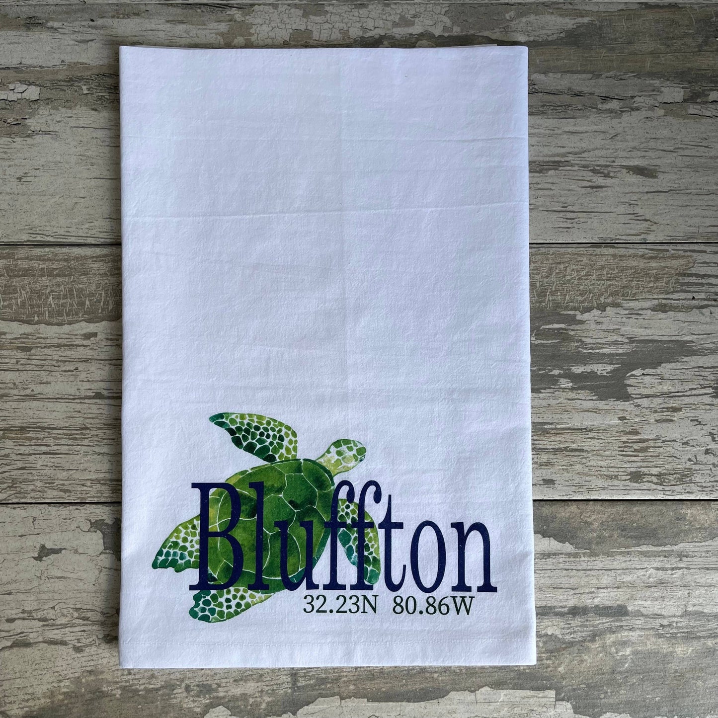 Watercolor Sea Turtle Kitchen Towel Kitchen Towel/Dishcloth Blue Poppy Designs 27x27 Customized