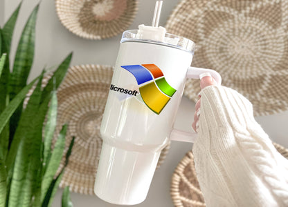 40oz Tumbler - Your Full Color Business Logo or Artwork 120+ Insulated Mug/Tumbler Blue Poppy Designs   