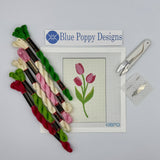 Tulips Needlepoint Kit Embroidery/Cross Stitch Supplies Blue Poppy Designs