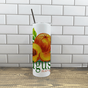 Peach 20oz Tumbler - Customize it with your town Insulated Mug/Tumbler Blue Poppy Designs   