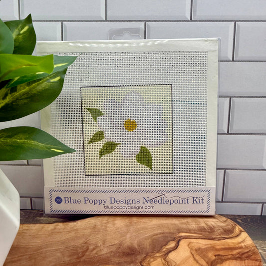 Magnolia Needlepoint Kit Embroidery/Cross Stitch Supplies Blue Poppy Designs