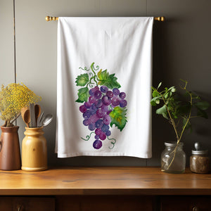 Grape Vine Kitchen Towel Tea Towel Blue Poppy Designs   