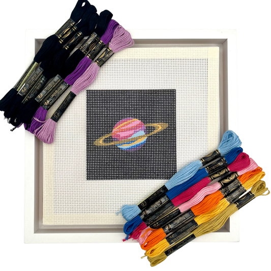 Saturn Needlepoint Design Needlepoint Kit Blue Poppy Designs