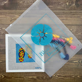 Flip Flops Needlepoint Kit Embroidery/Cross Stitch Supplies Blue Poppy Designs