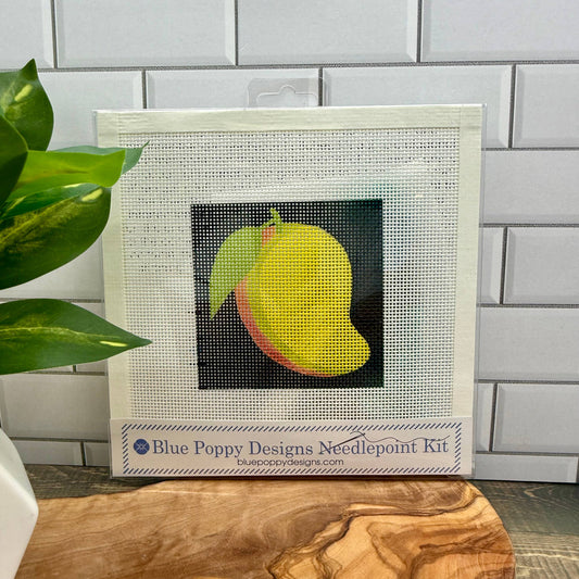 Mango Needlepoint Kit Embroidery/Cross Stitch Supplies Blue Poppy Designs