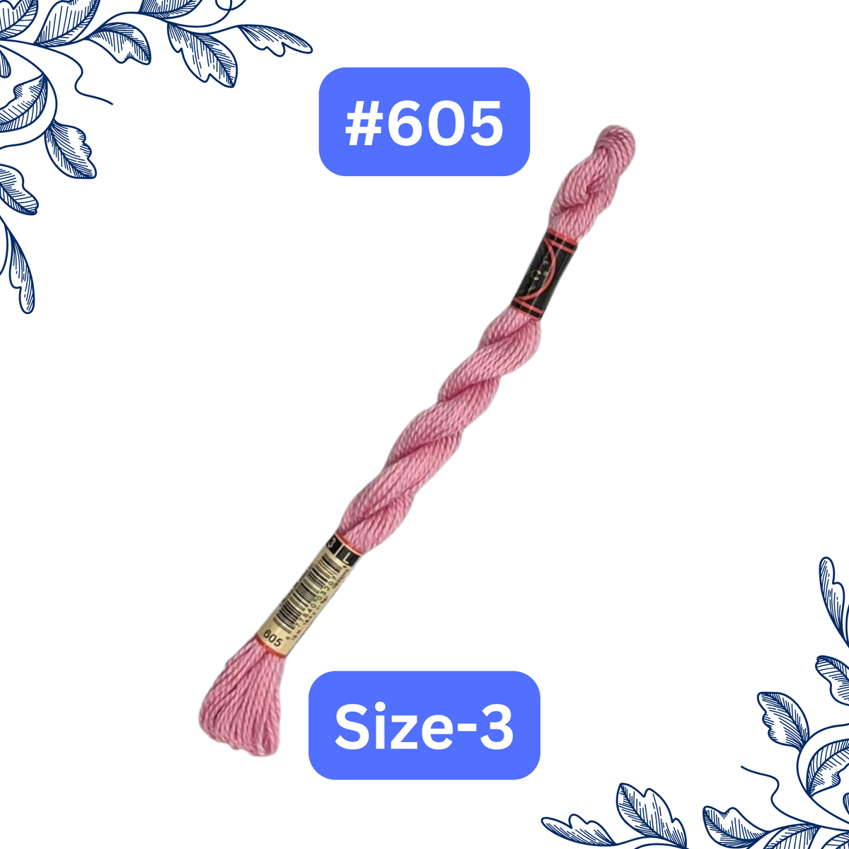 Size-3 DMC Pearl Cotton Thread #605