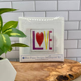 LOVE Needlepoint Kit Embroidery/Cross Stitch Supplies Blue Poppy Designs