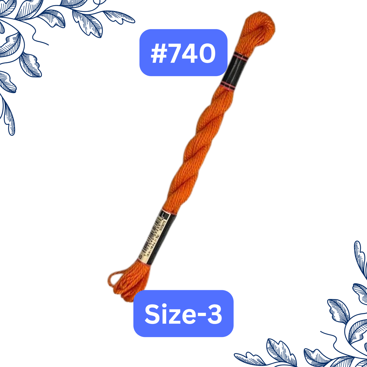 Size-3 DMC Pearl Cotton Thread #740