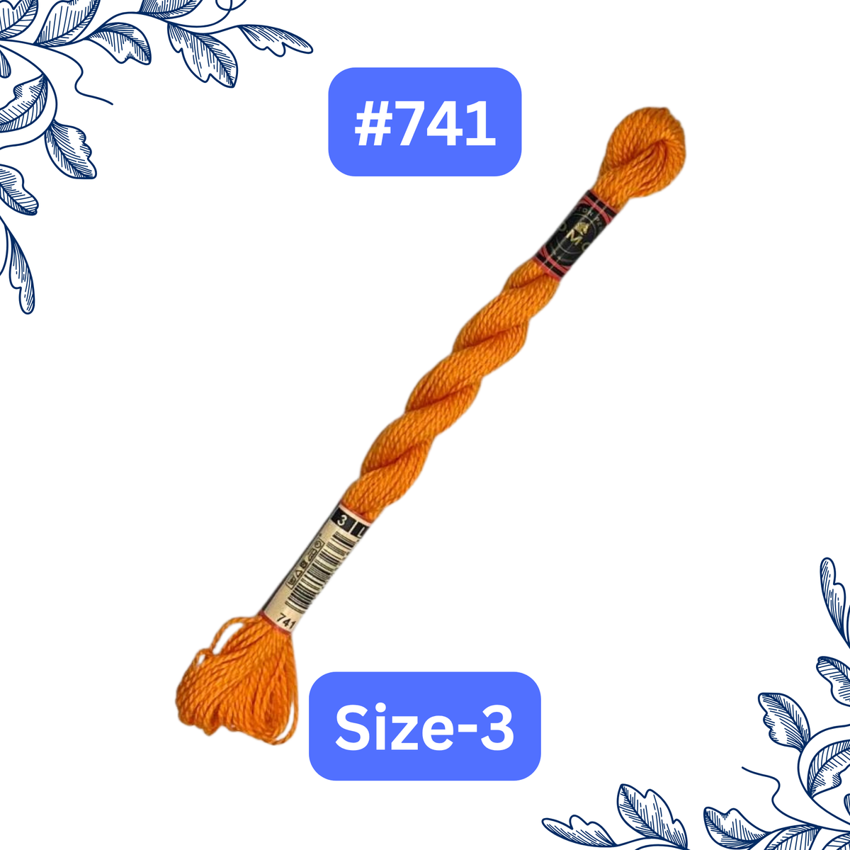 Size-3 DMC Pearl Cotton Thread #741