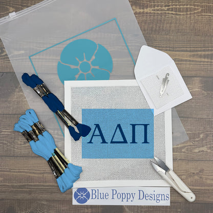 Alpha Delta Pi 6x4 Needlepoint Kit