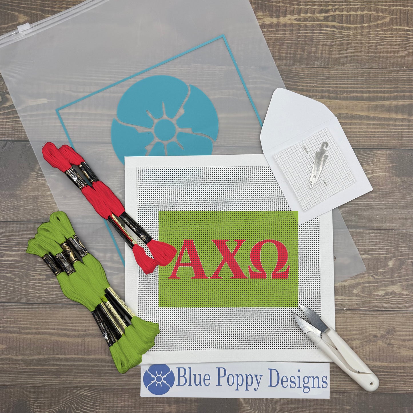 Alpha Chi Omega 6x4 Needlepoint Kit
