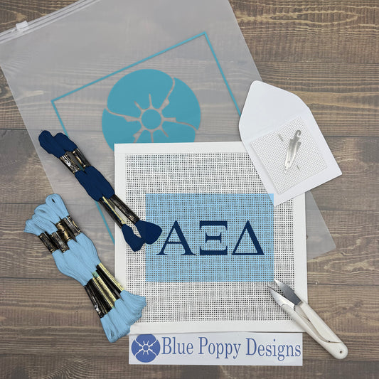 Alpha Xi Delta 6x4 Needlepoint Kit
